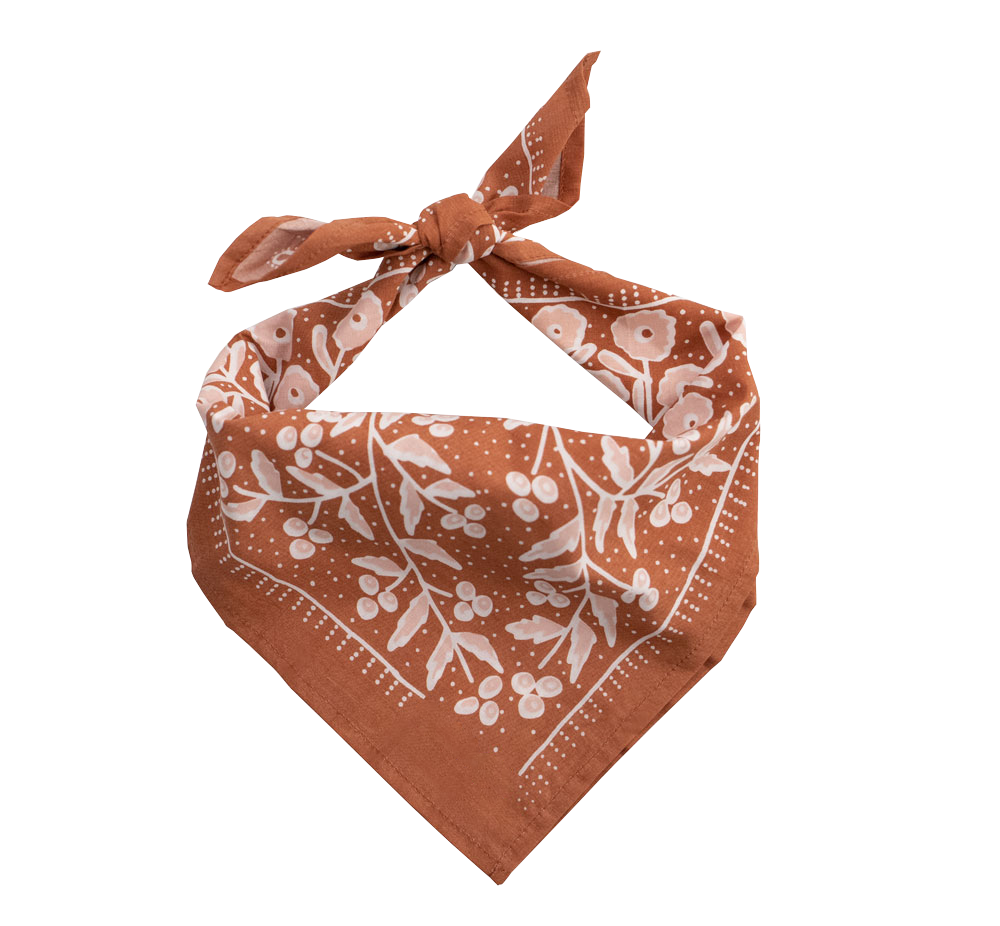 Folk Bandana, Copper Floral