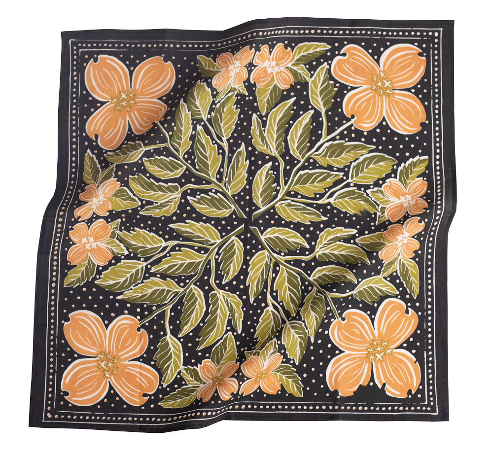 Folk Bandana, Dogwood Flower