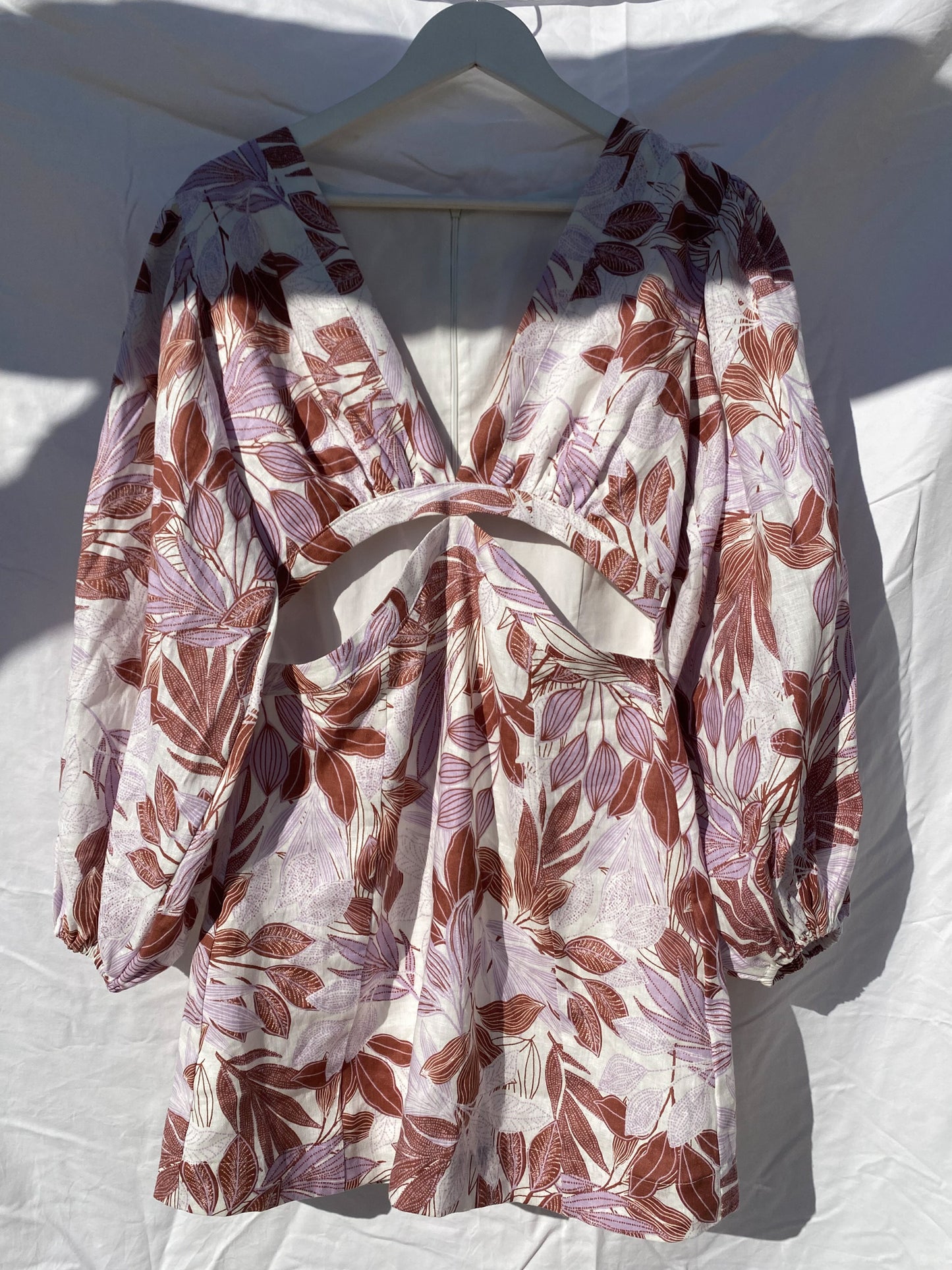 Sample Dress, Lilac Leaves M