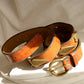 VINTAGE TAN STUDDED BELT M