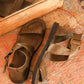 NEW - OLIVE LEATHER SANDALS 41