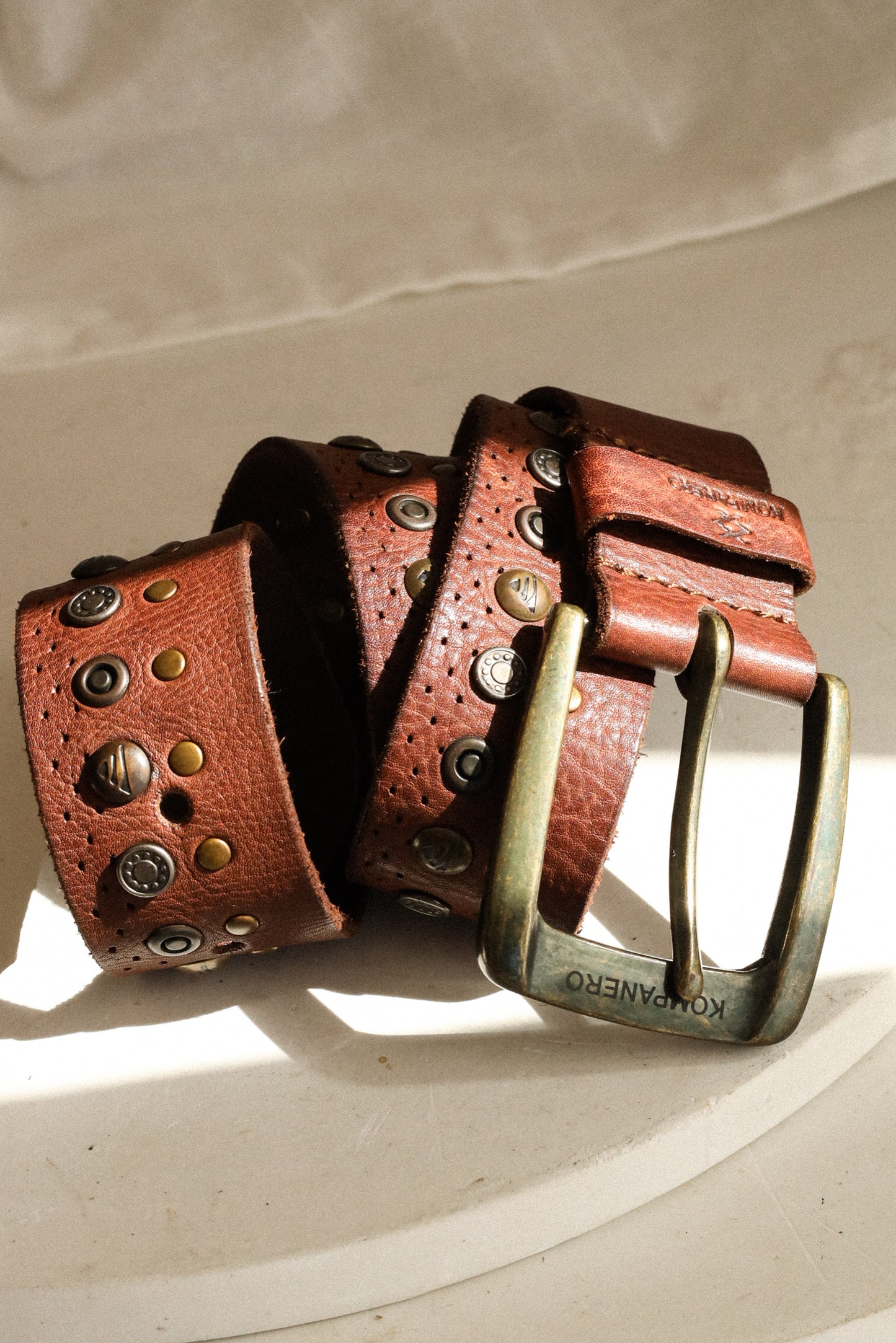 KOMPANERO CHOC STUD BELT XS/S