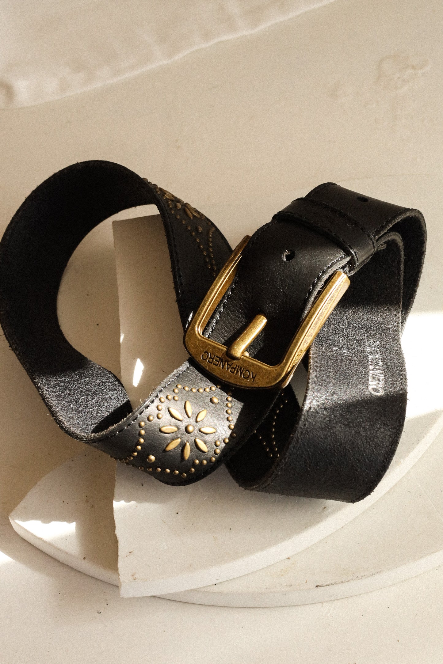 KOMPANERO BLACK STUDDED BELT S