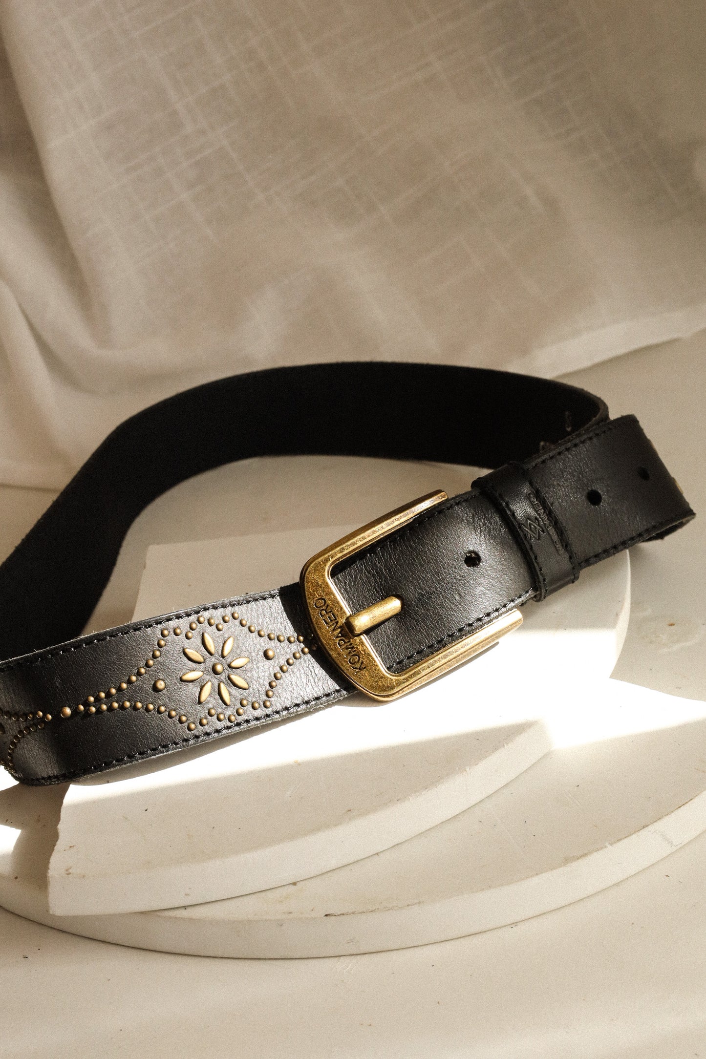 KOMPANERO BLACK STUDDED BELT S