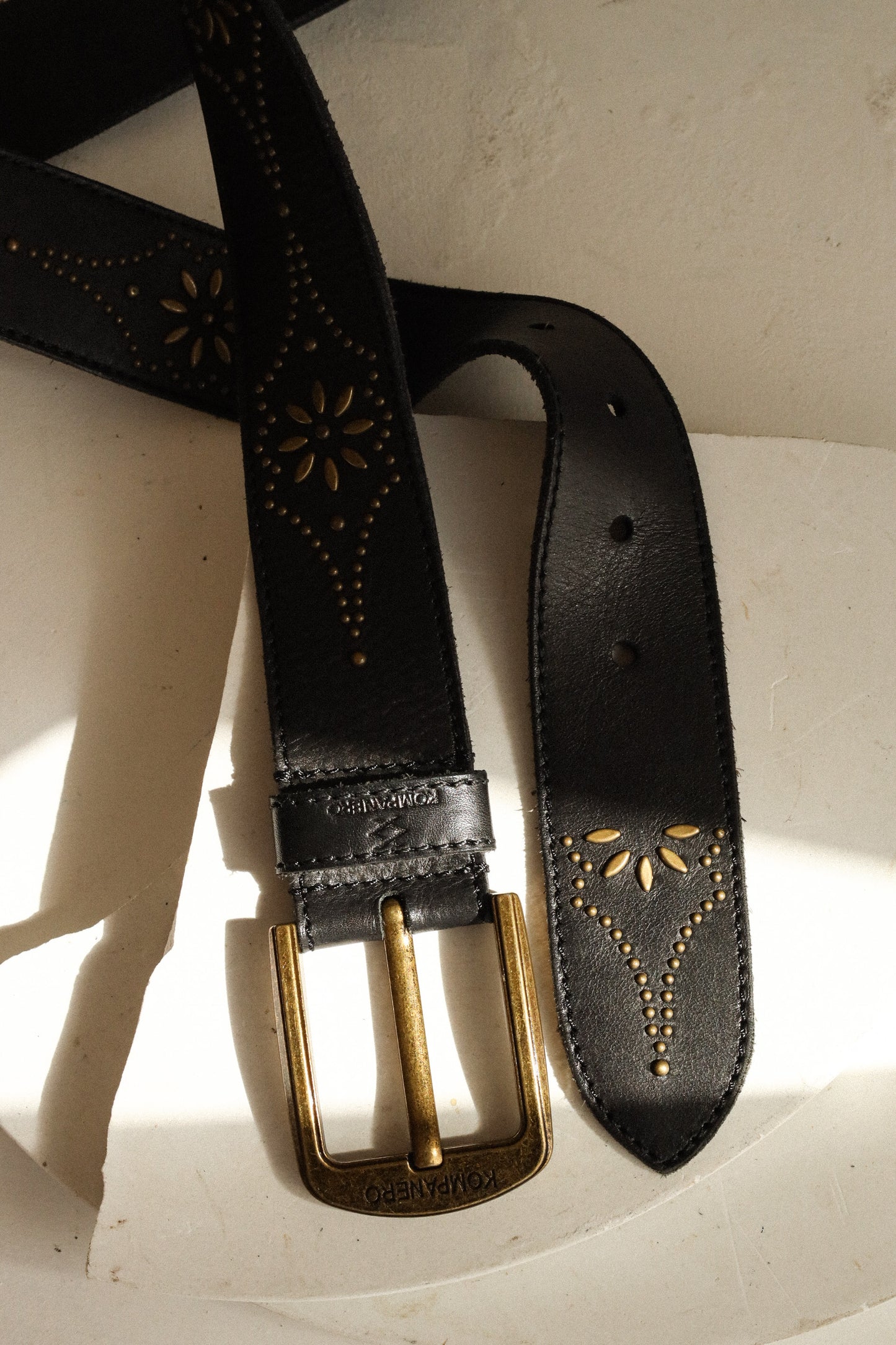 KOMPANERO BLACK STUDDED BELT S