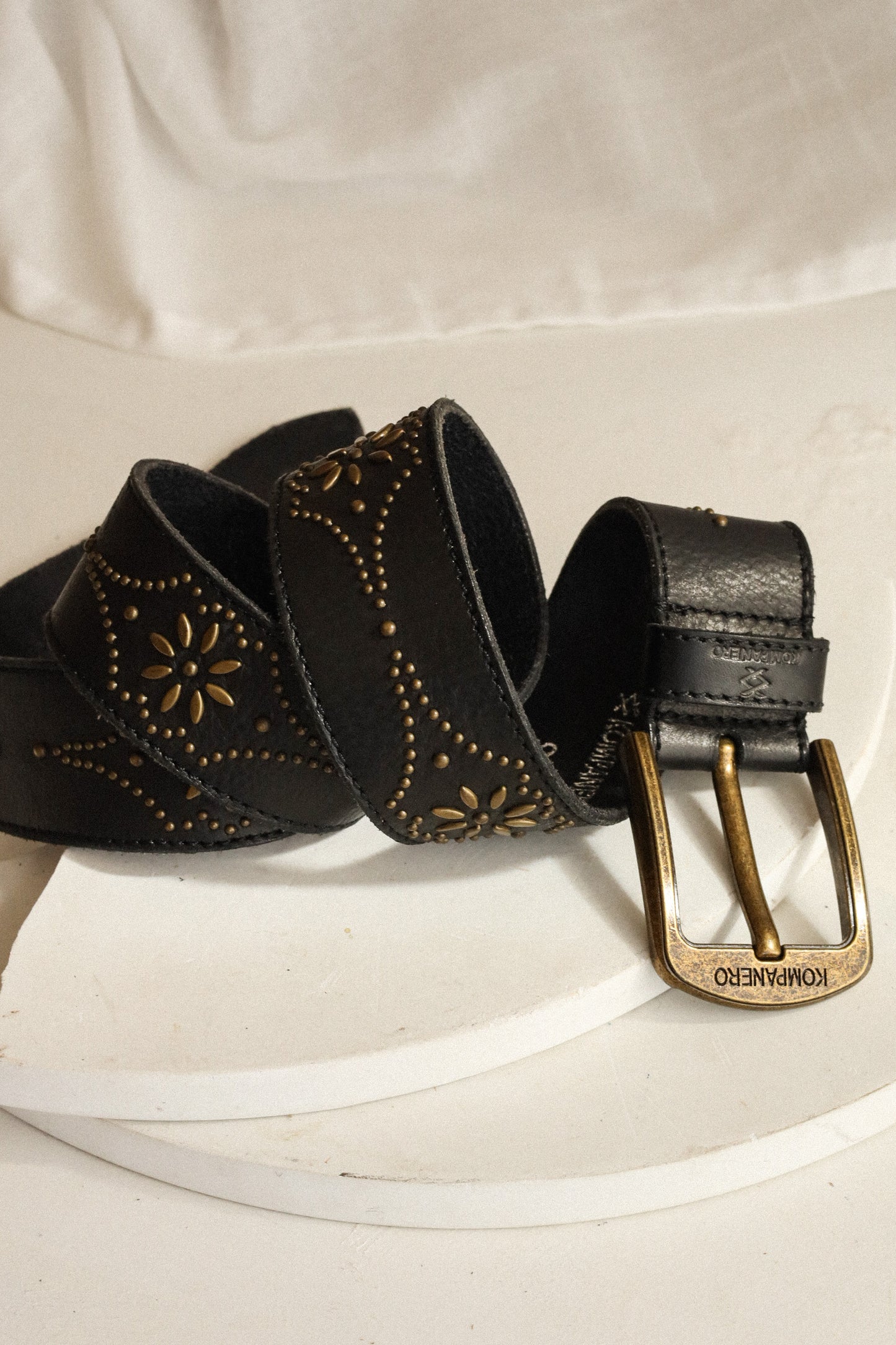 KOMPANERO BLACK STUDDED BELT S