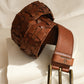 KOMPANERO COGNAC BRAIDED BELT