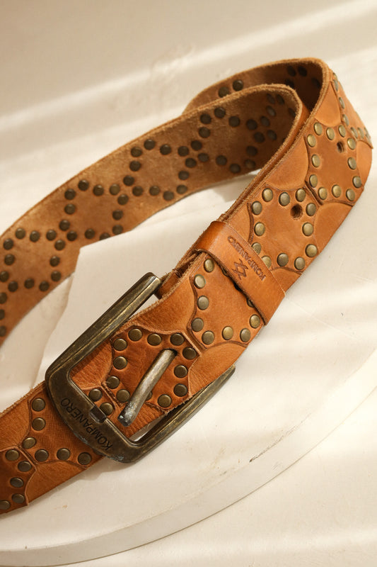 KOMPANERO TAN STUD BELT XS/S