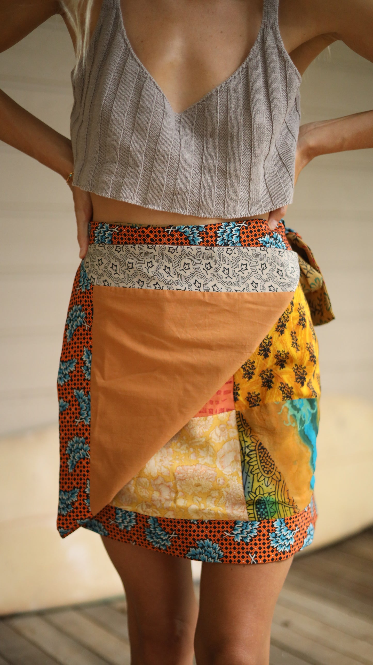 Wrap Skirt Earthy 02, O/S