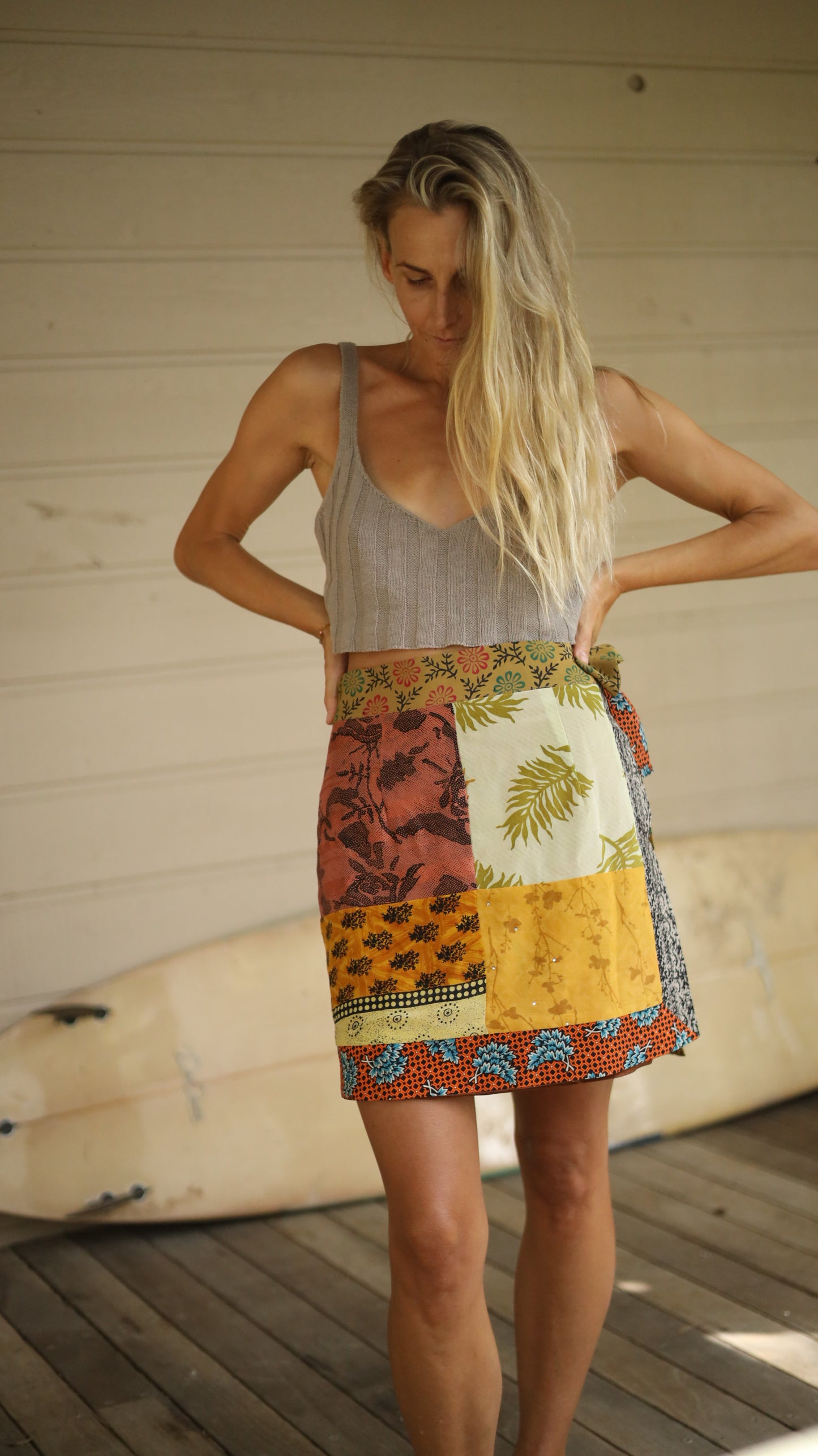 Wrap Skirt Earthy 04, O/S