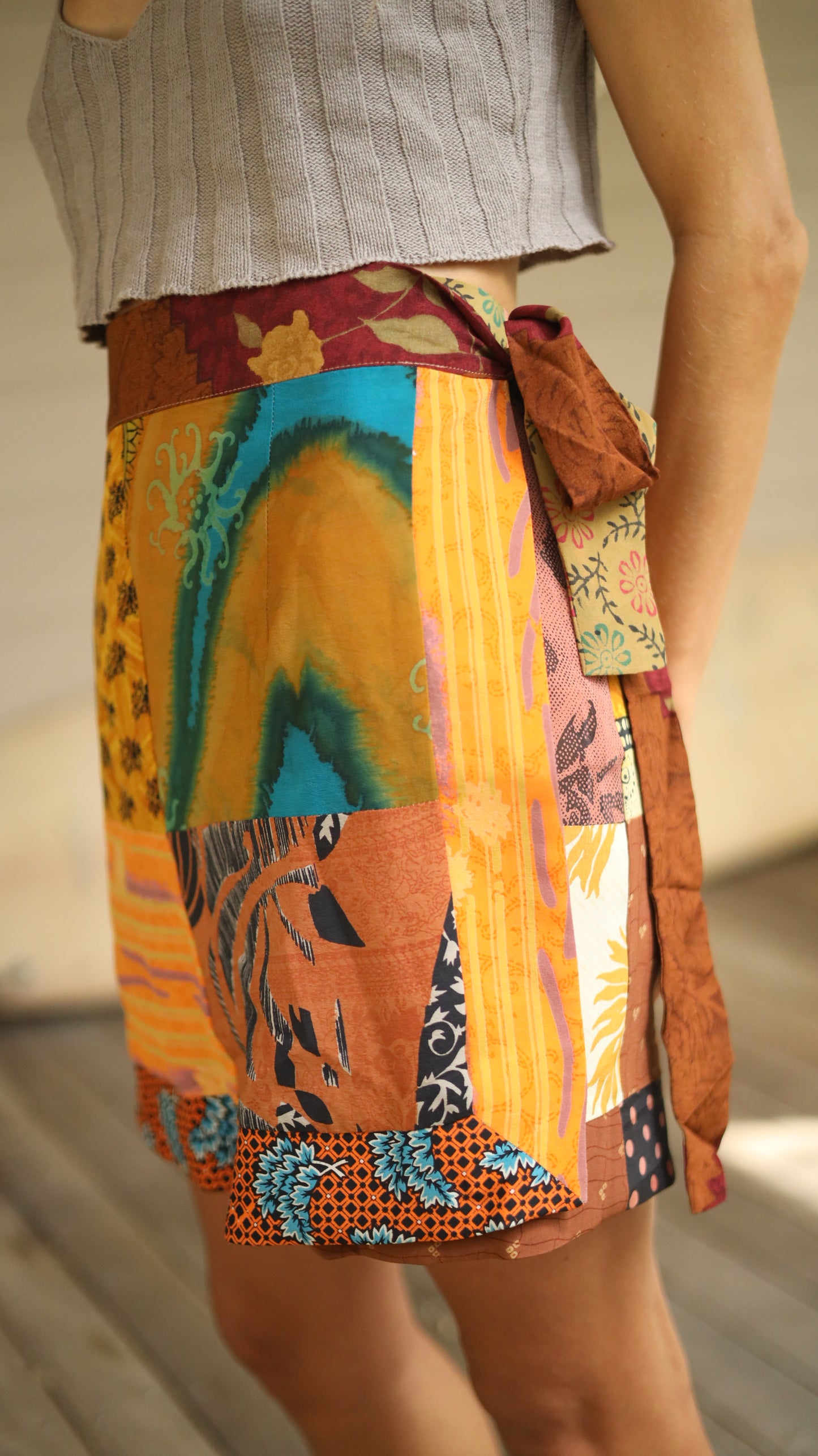 Wrap Skirt Earthy 06, O/S