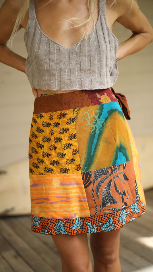 Wrap Skirt Earthy 06, O/S