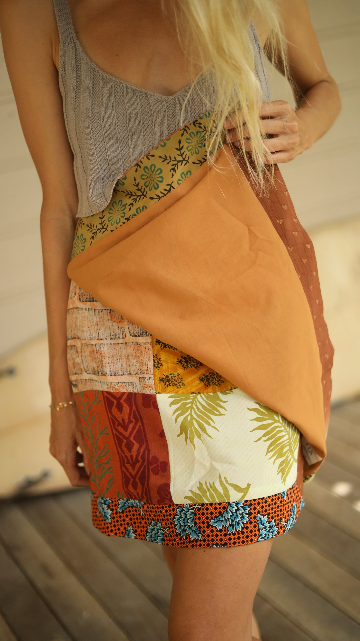 Wrap Skirt Earthy 05, O/S