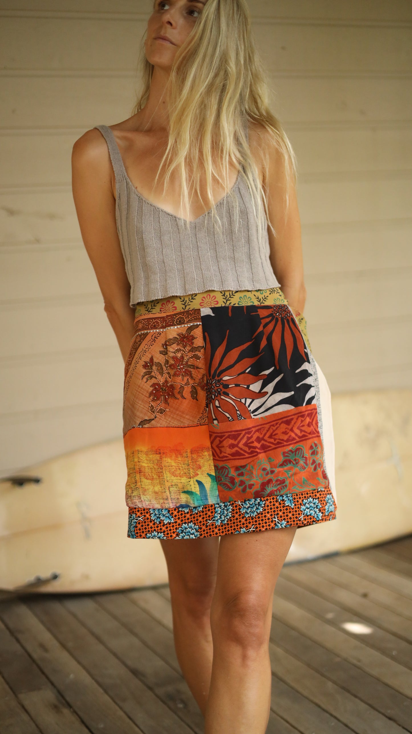 Wrap Skirt Earthy 07, O/S