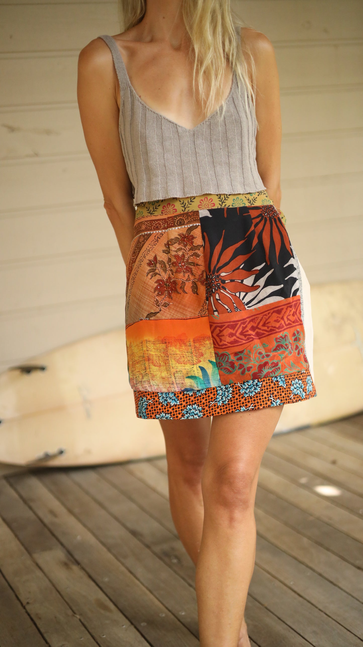 Wrap Skirt Earthy 07, O/S