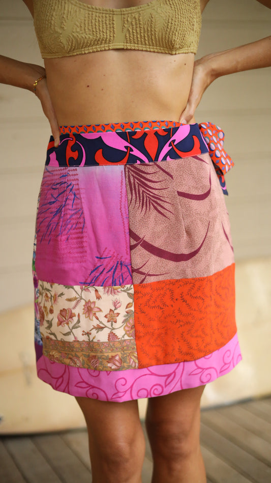 Wrap Skirt Hibiscus 02, O/S