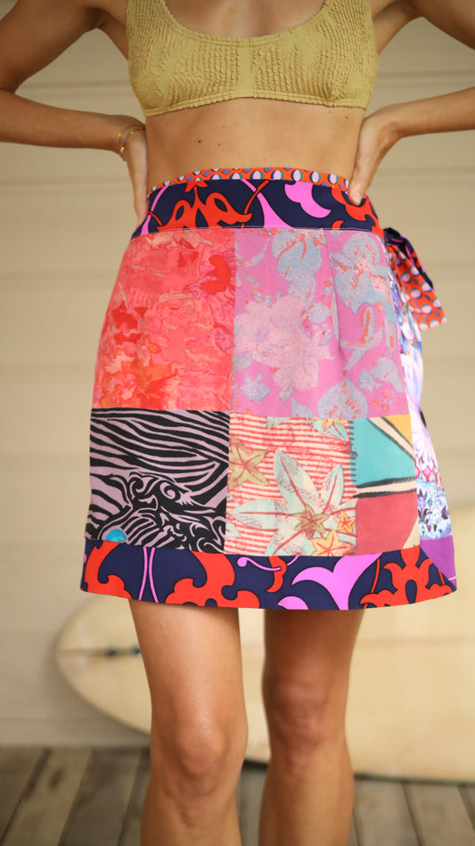 Wrap Skirt Hibiscus 08, O/S