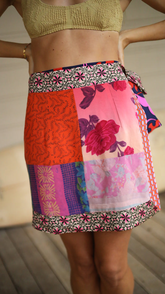 Wrap Skirt Hibiscus 09, O/S