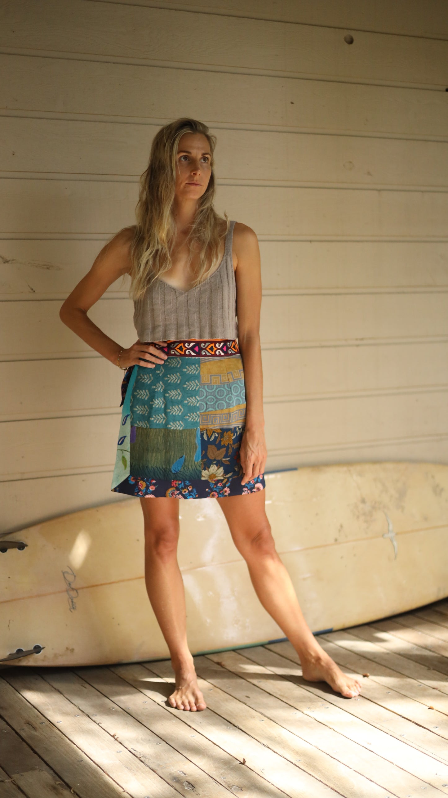 Wrap Skirt Ocean 02, O/S