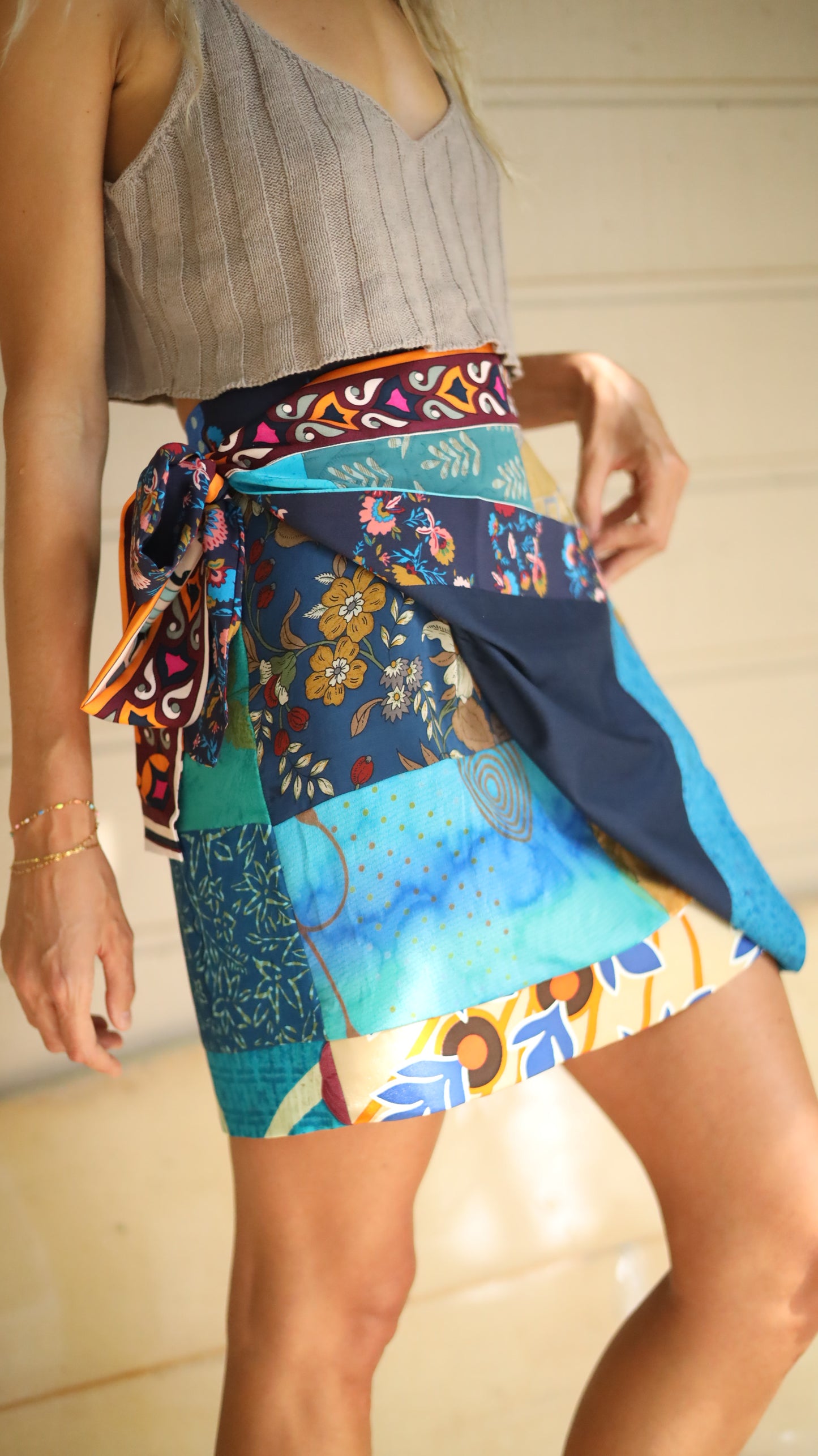 Wrap Skirt Ocean 02, O/S