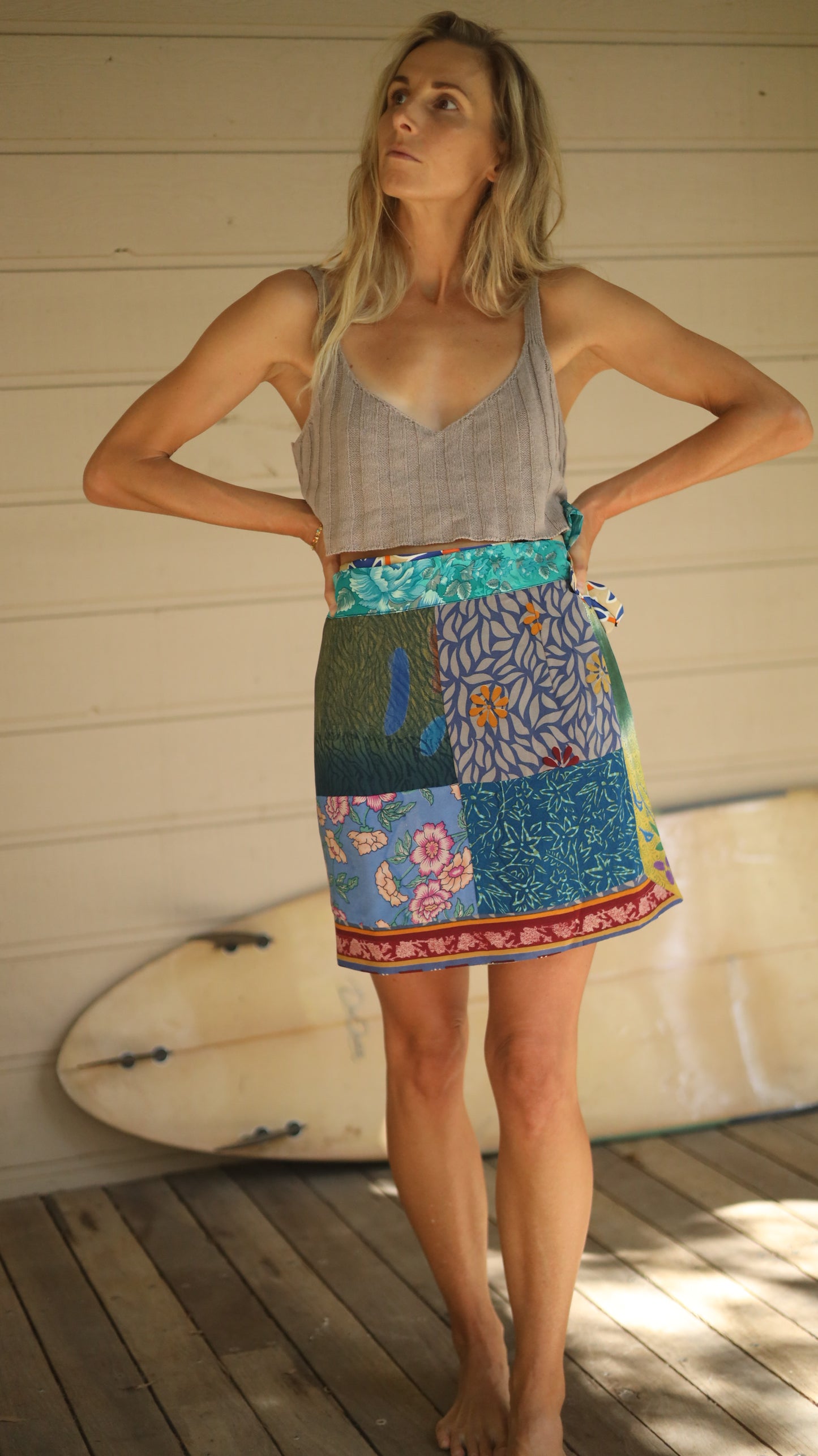 Wrap Skirt Ocean 06, O/S