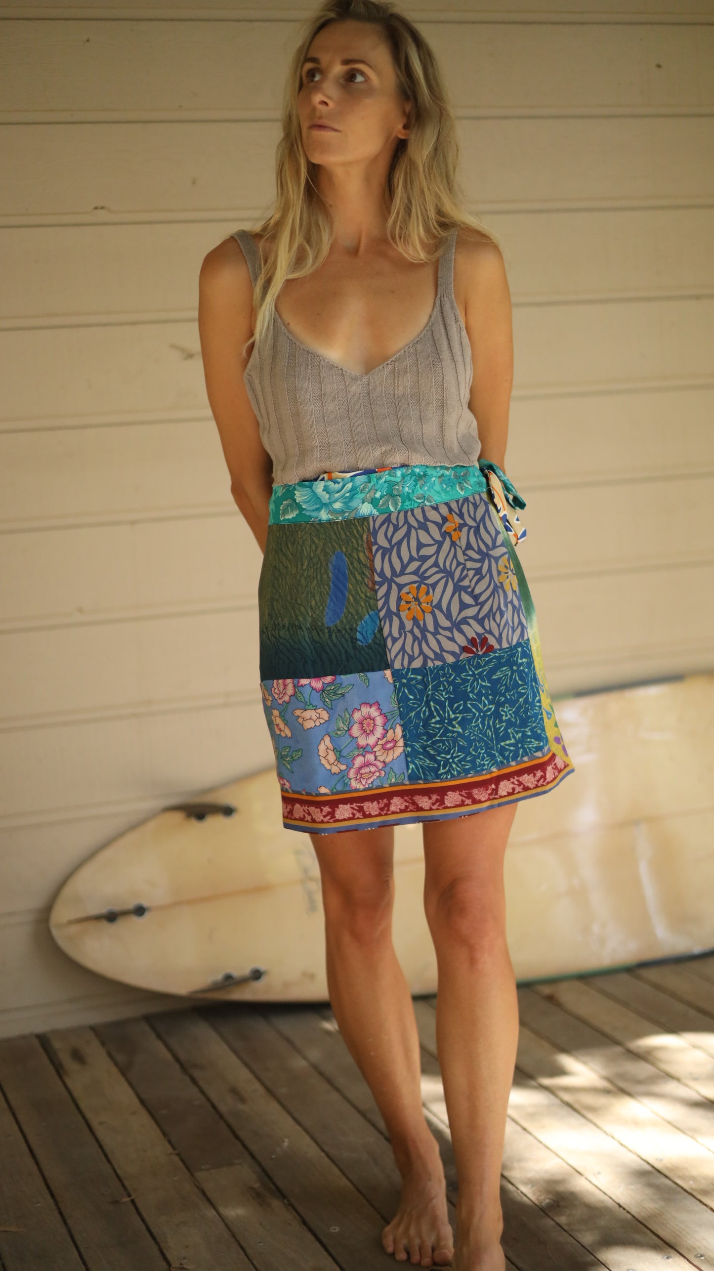 Wrap Skirt Ocean 06, O/S