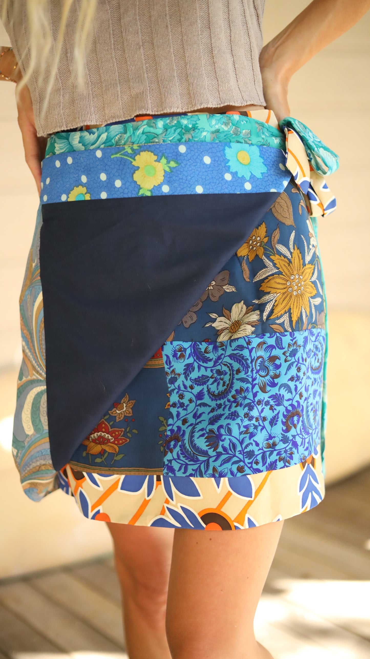 Wrap Skirt Ocean 06, O/S