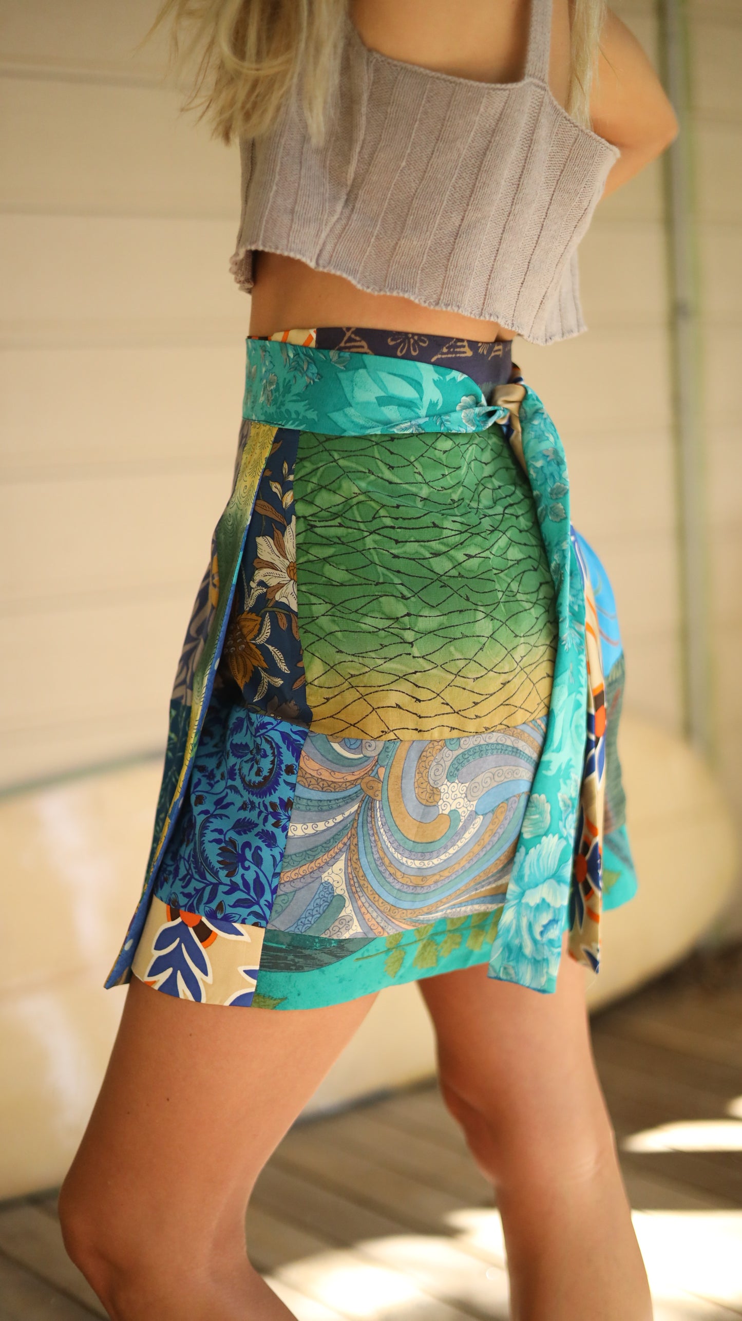 Wrap Skirt Ocean 06, O/S