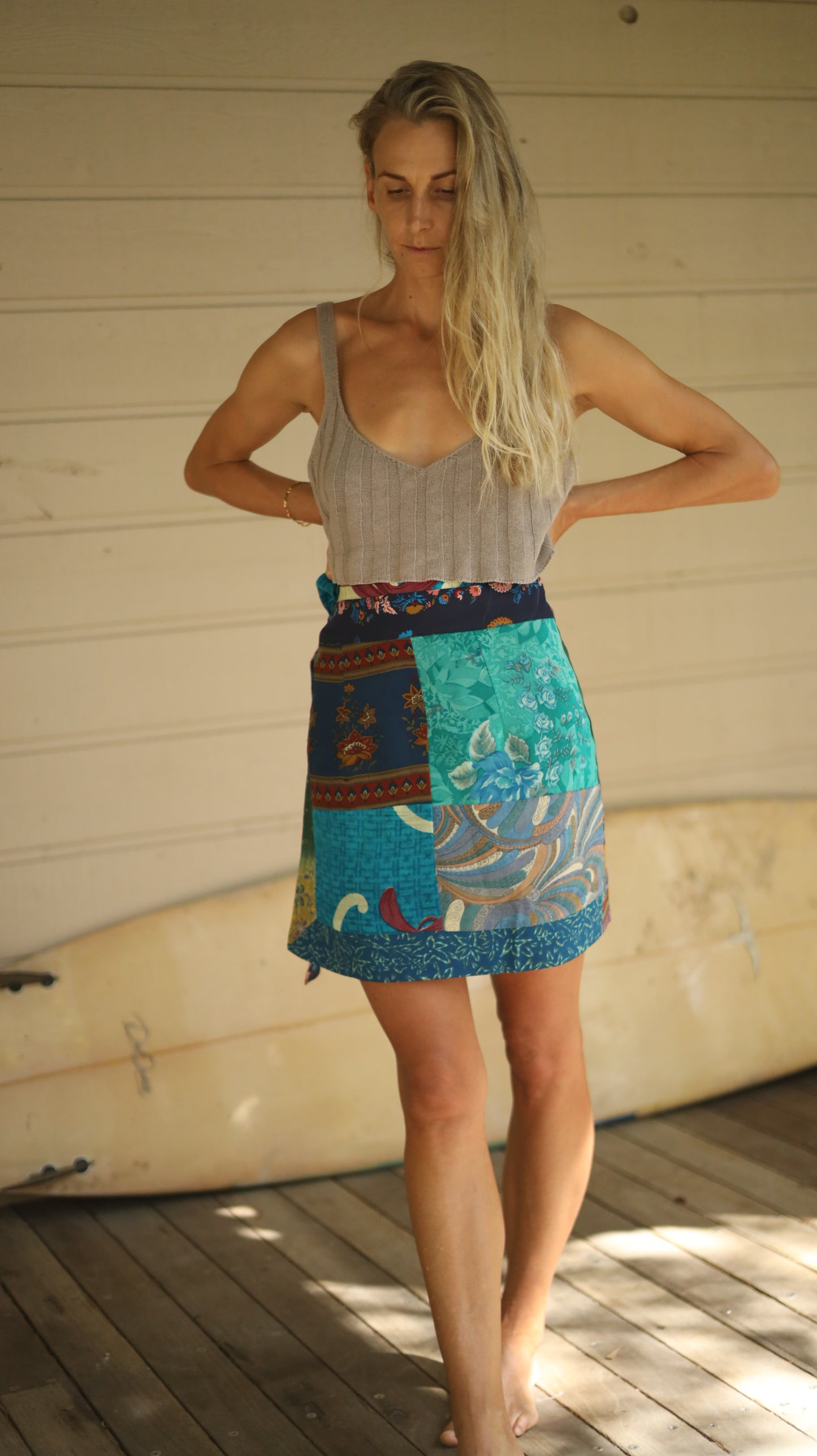 Wrap Skirt Ocean 08, O/S