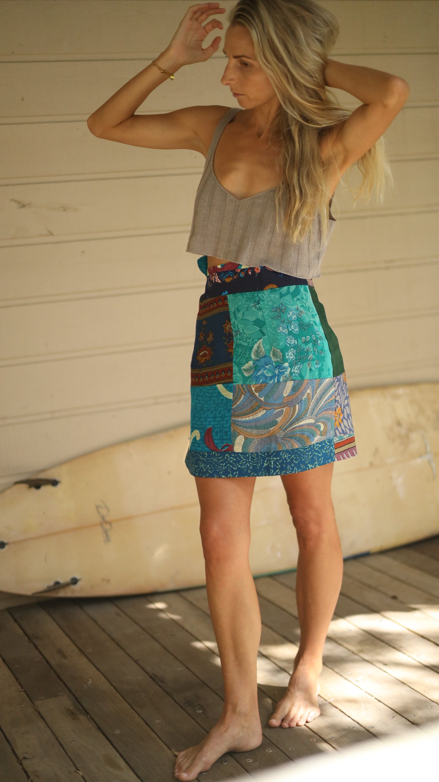 Wrap Skirt Ocean 08, O/S