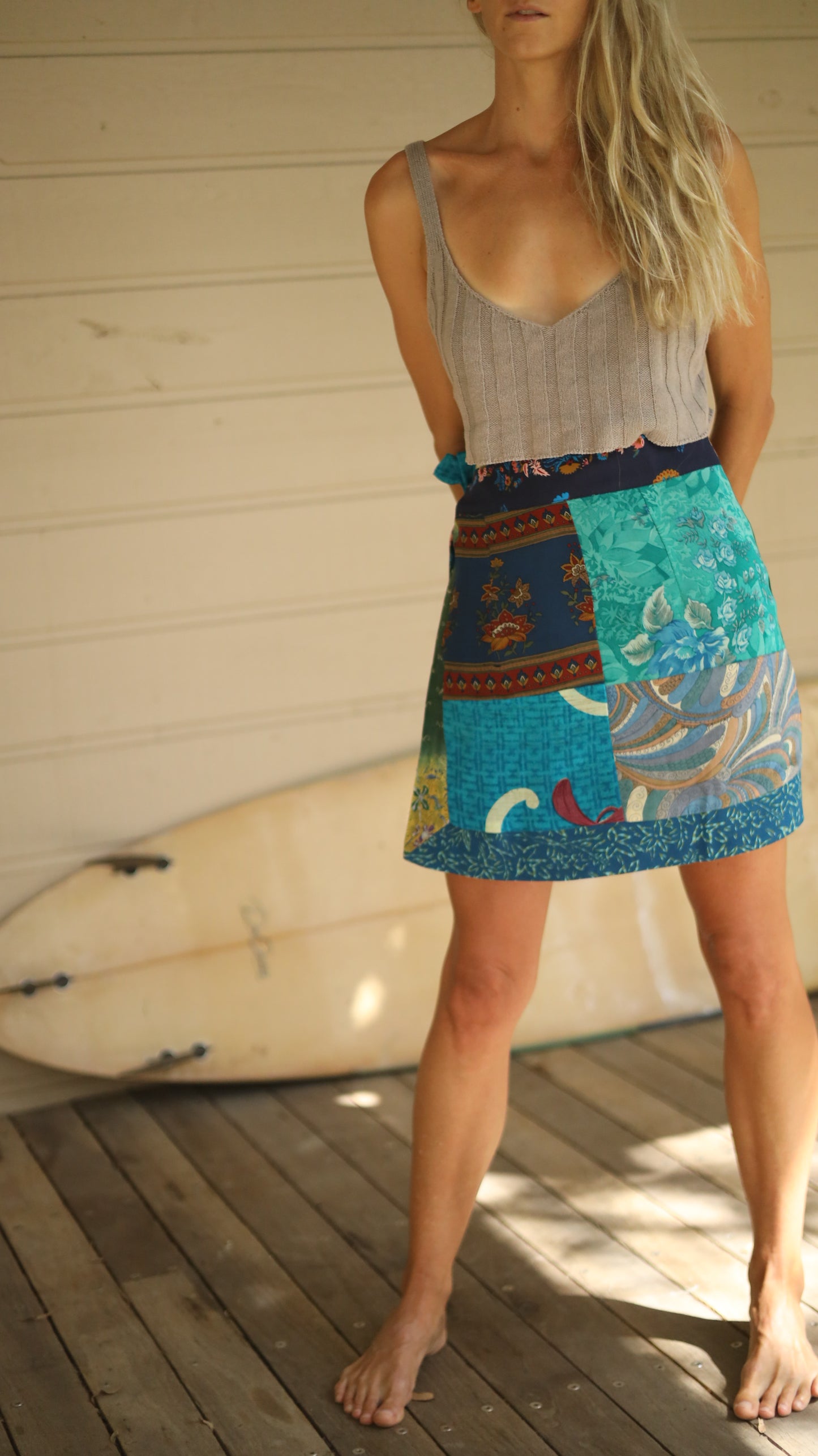 Wrap Skirt Ocean 08, O/S