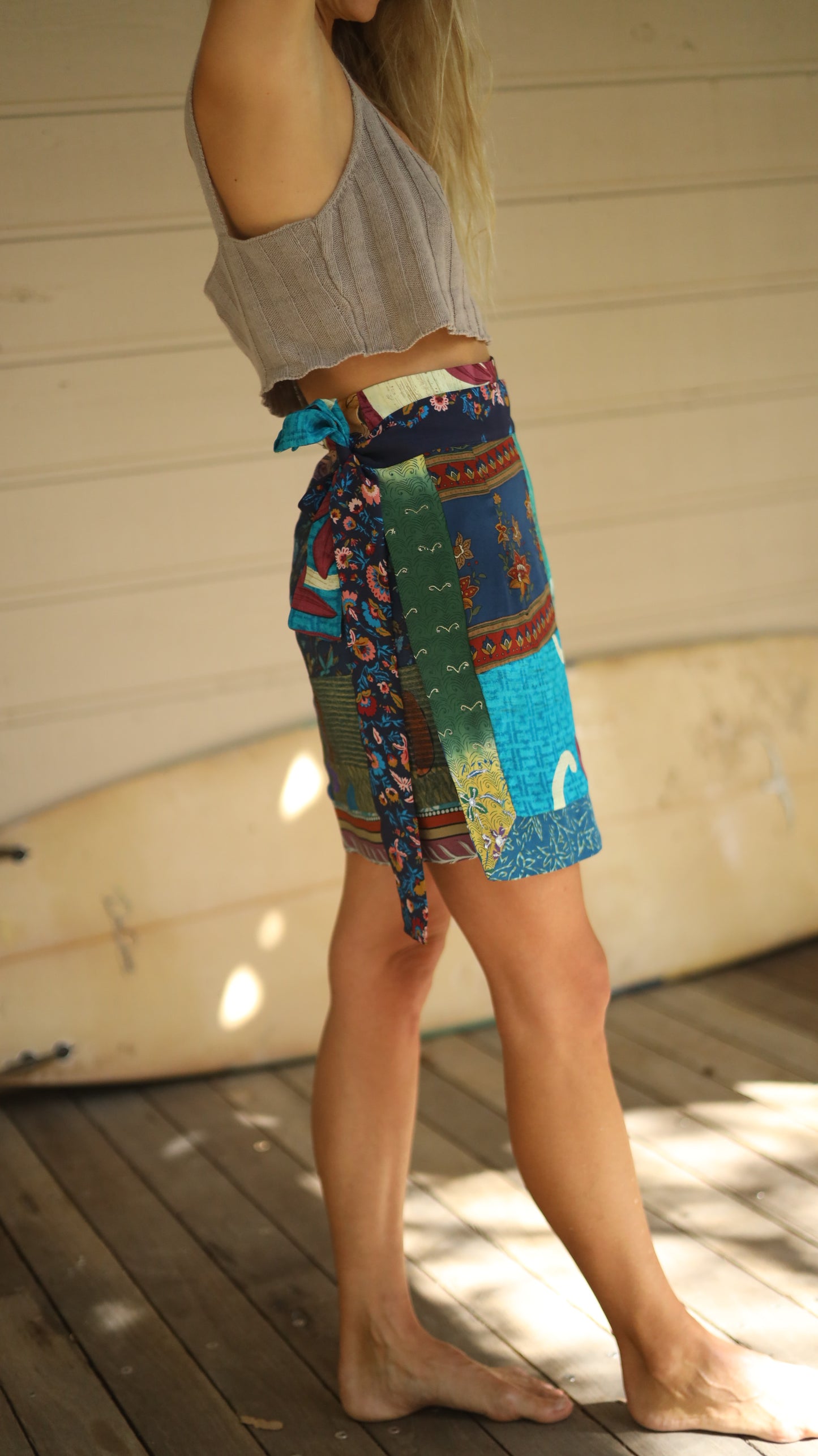 Wrap Skirt Ocean 08, O/S