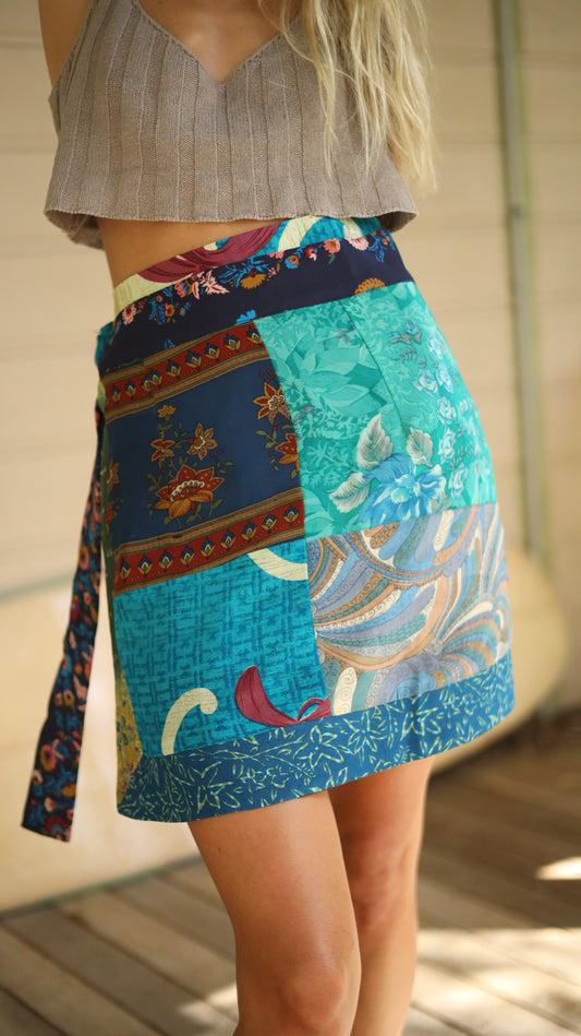 Wrap Skirt Ocean 08, O/S