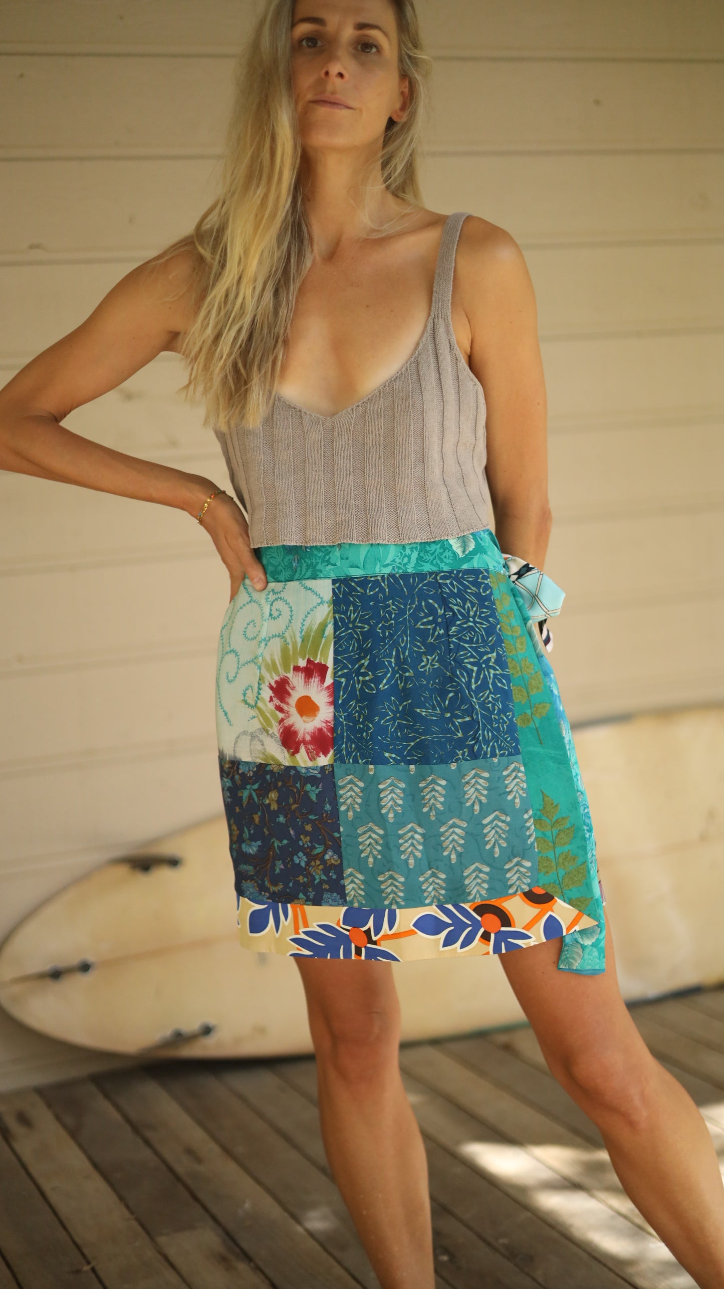 Wrap Skirt Ocean 09, O/S