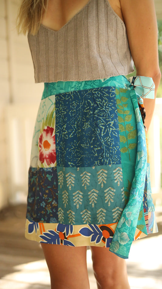 Wrap Skirt Ocean 09, O/S