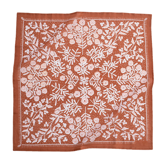 Folk Bandana, Copper Floral