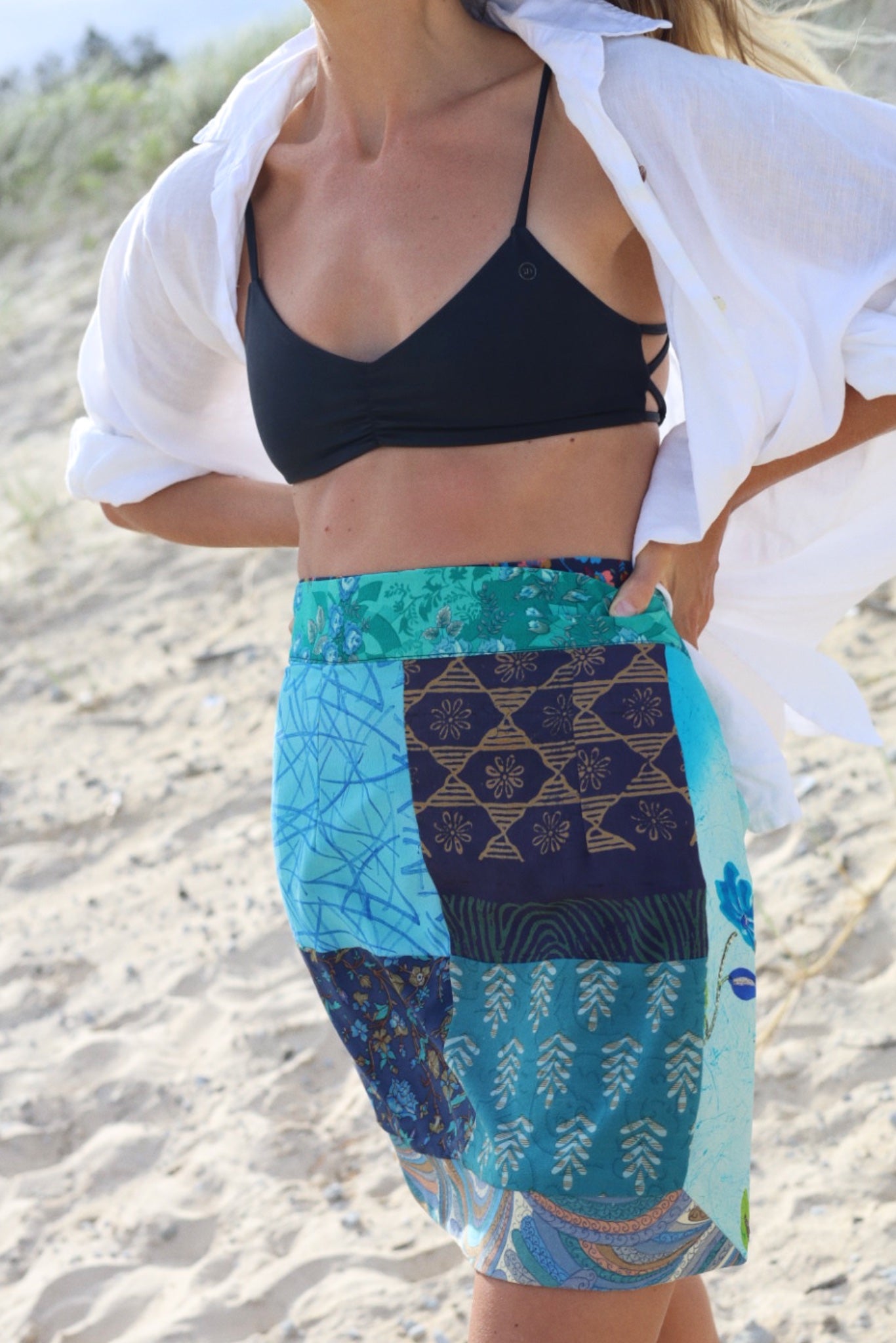 Wrap Skirt Ocean 01, O/S